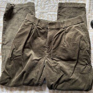 Uniqlo Women's Pleated Wide Pants Corduroy, Size M